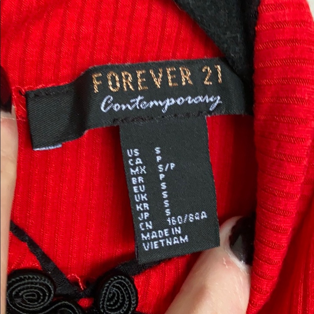 Red Detailed Bodysuit - Picture 6 of 7